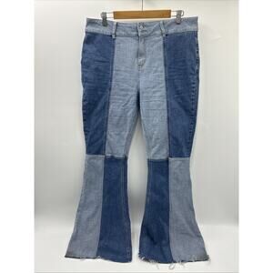 Shyanne Jeans Size 34x32 Super Flare Bell Bottom Country Stretch Fray Hem